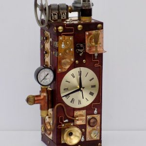 Desk clock. Steampunk clock. Steampunk sculpture, Steampunk desk clock, , Steampunk .